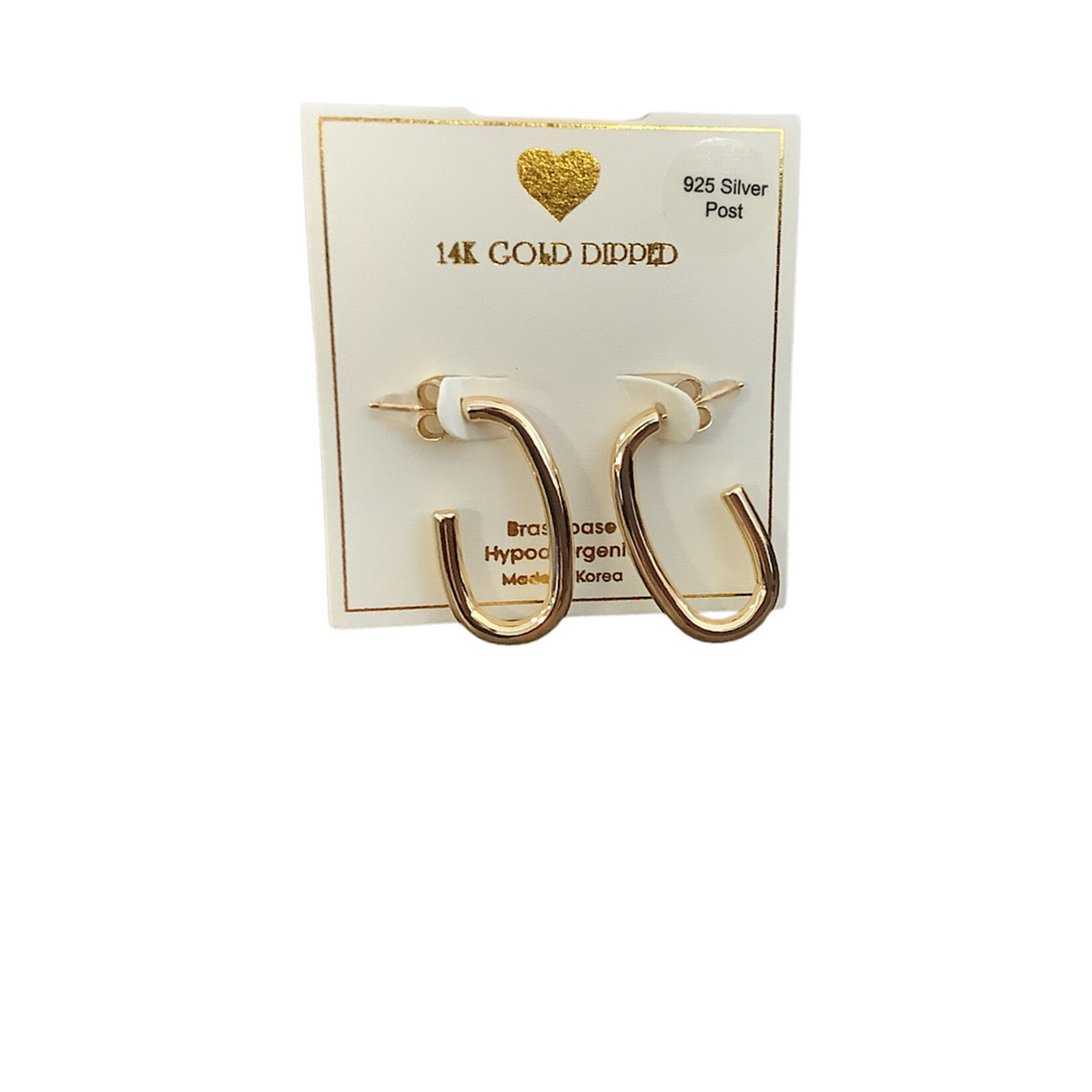 Yellow Ribbon Rectangle Hoops