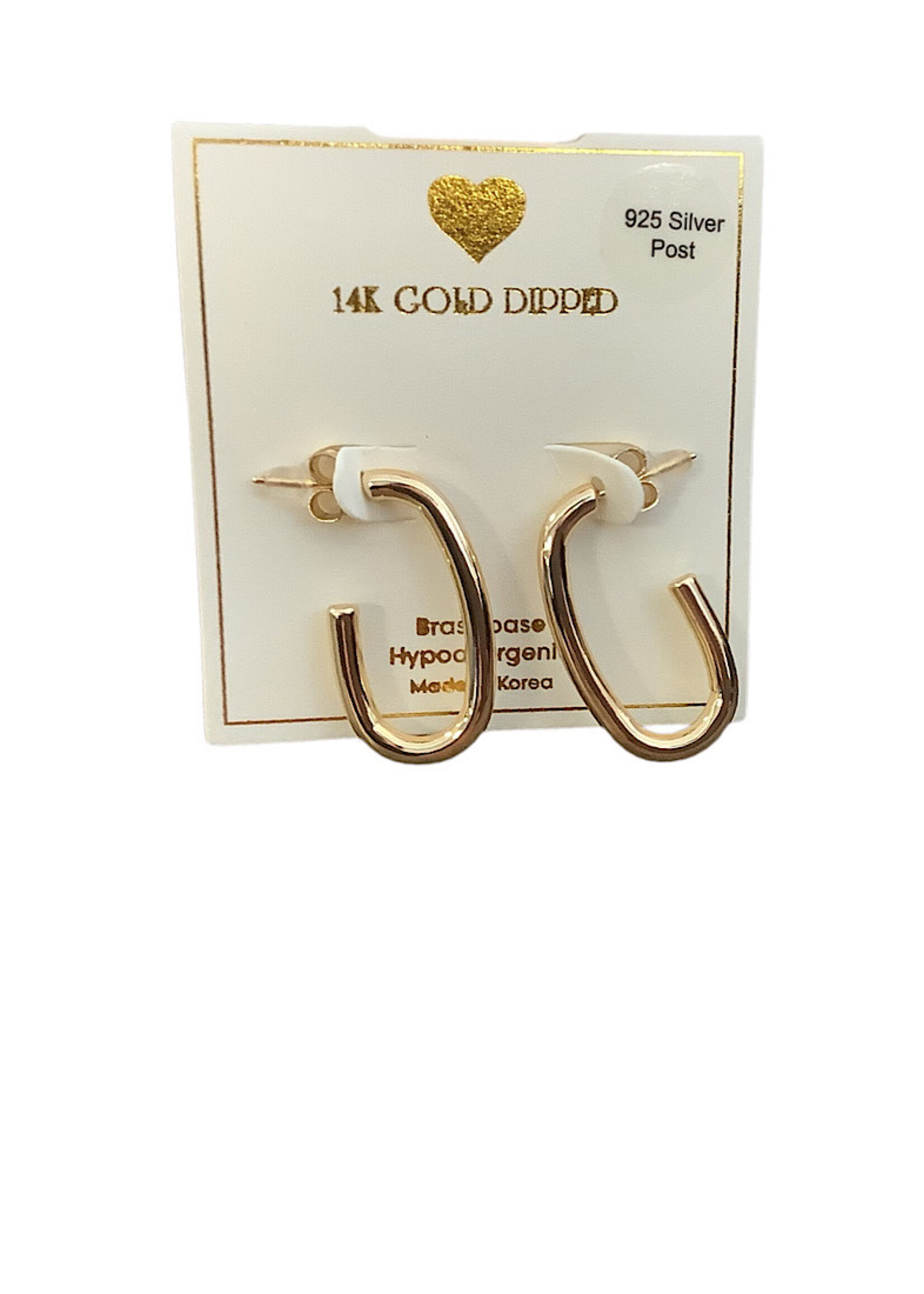 Yellow Ribbon Rectangle Hoops