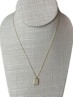 Fresh & Co Cubic Zirconia Tag Necklace