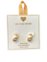 Brushed Thick Half Hoop Earrings