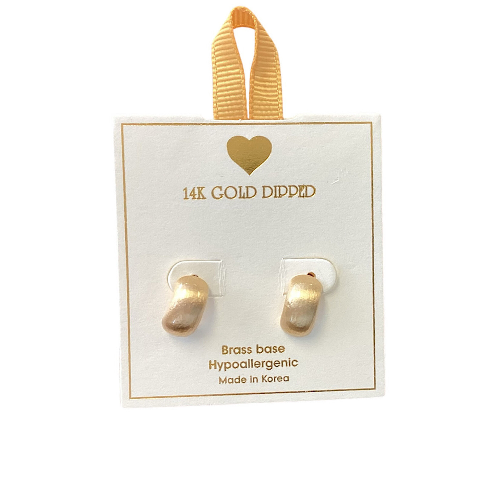 Brushed Thick Half Hoop Earrings