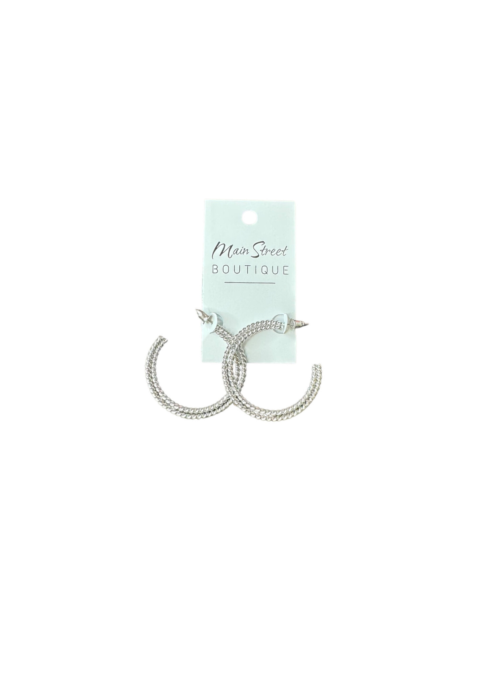 Silver Double Rope Earrings