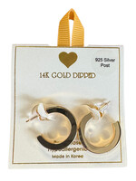 Yellow Ribbon Square Hoop 14K Dipped