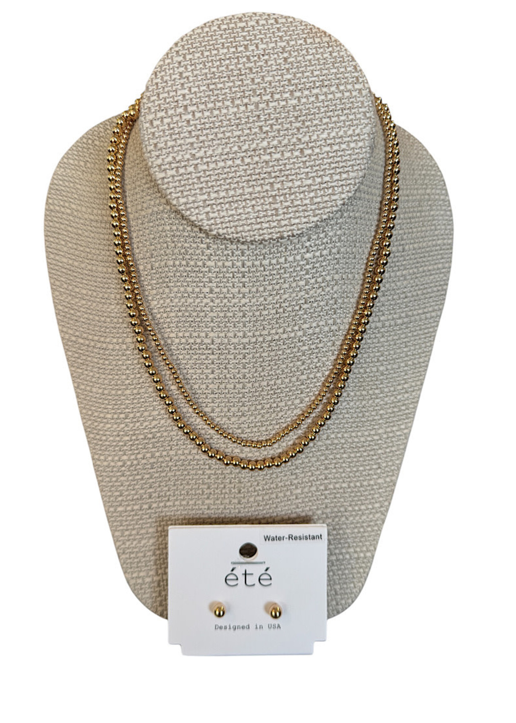 Gold Double Chain Necklace