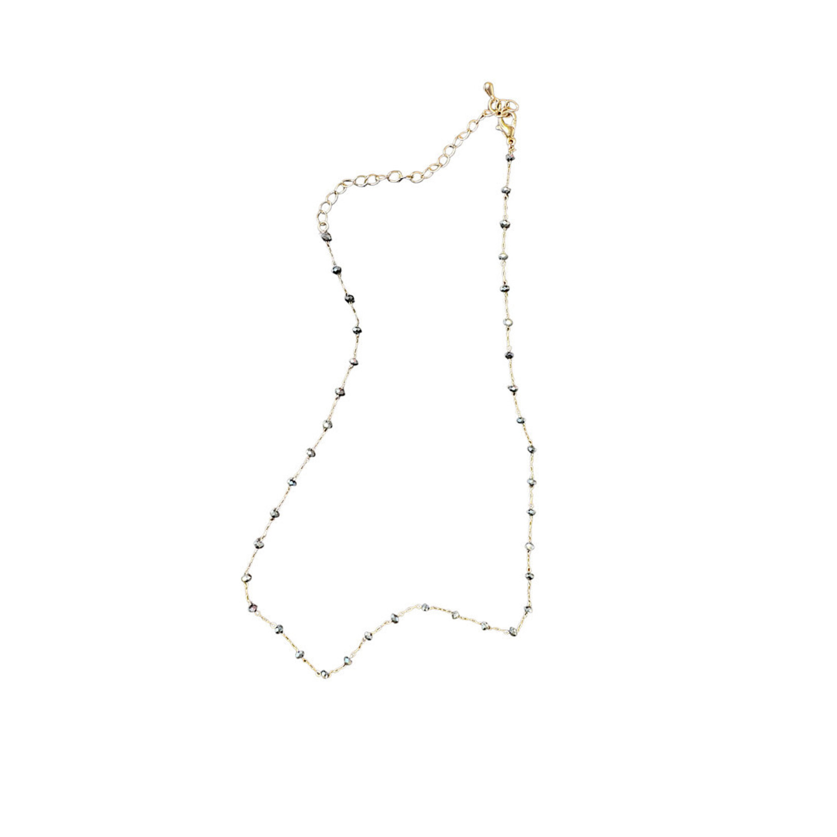 Gold & Silver Metal Cut Ball Necklace