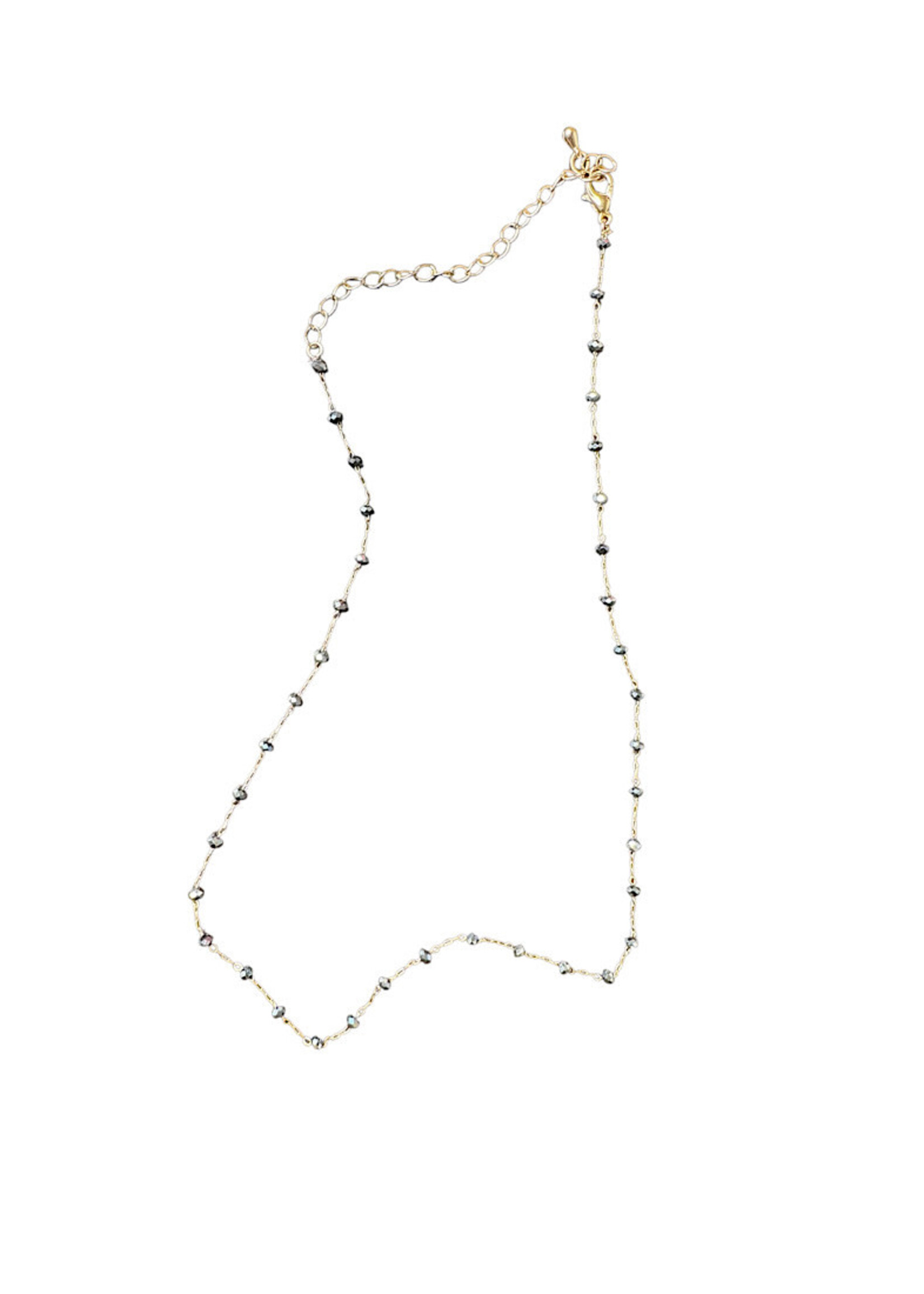 2 Unic Gold & Silver Metal Cut Ball Necklace