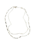 Gold Double Chain Paperclip Necklace