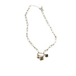 Large Gold Paperclip Charm Necklace