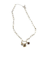 Large Gold Paperclip Charm Necklace