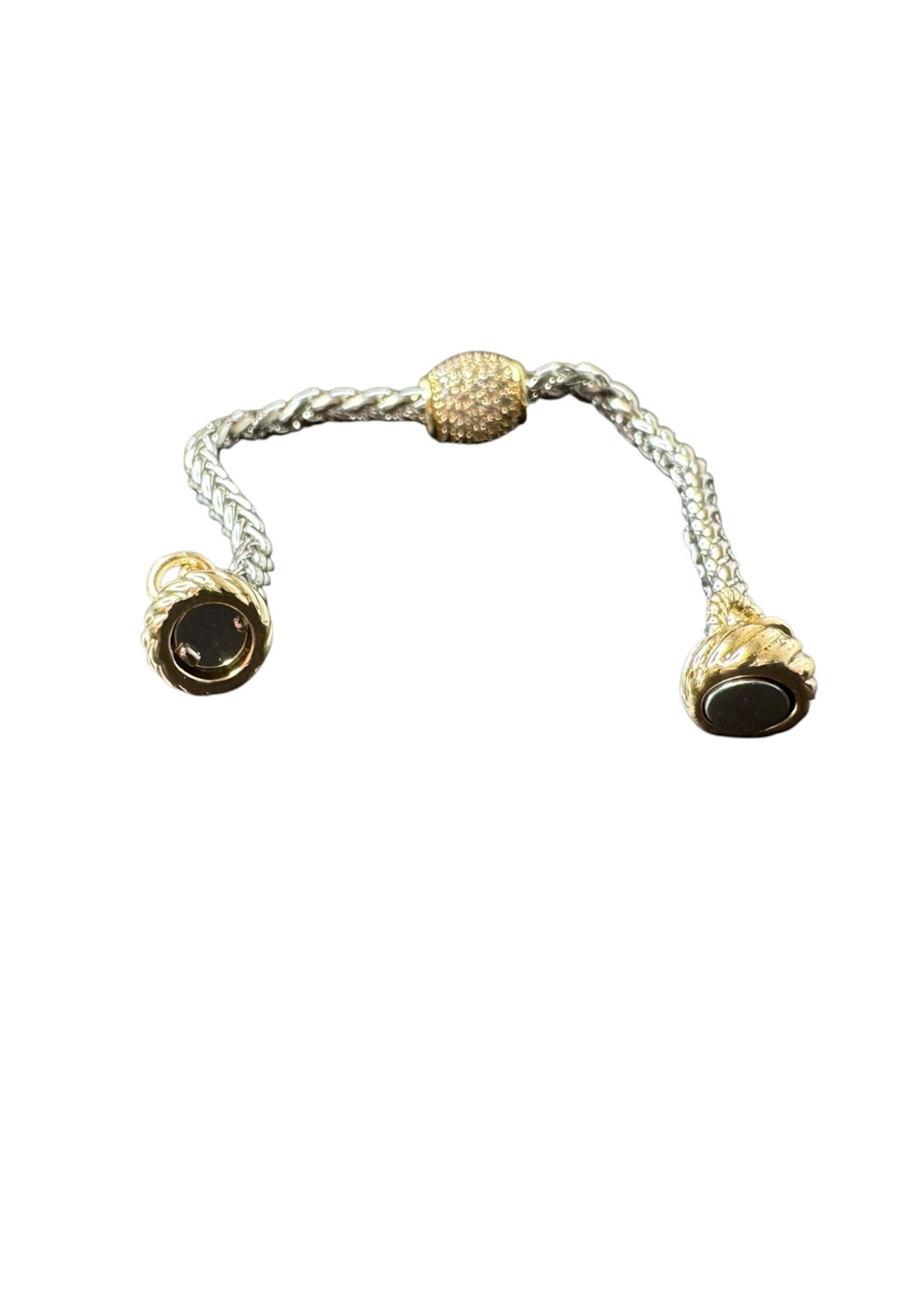 MX Collection CZ 14K Dipped Magnectic Clasp Bracelet