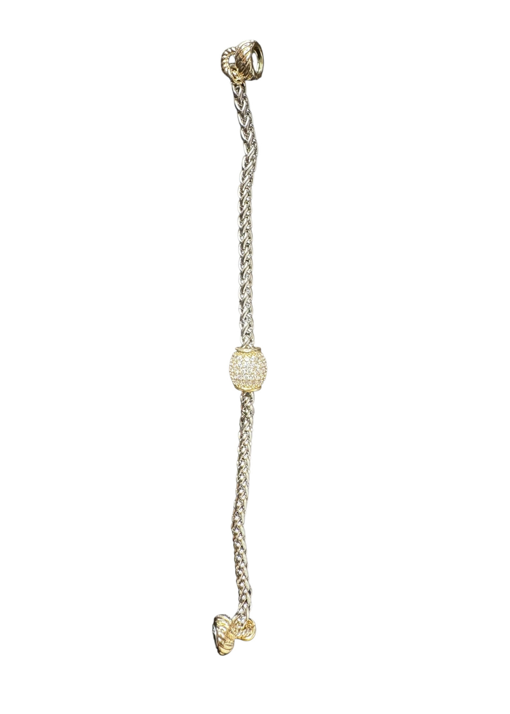 MX Collection CZ 14K Dipped Magnectic Clasp Bracelet