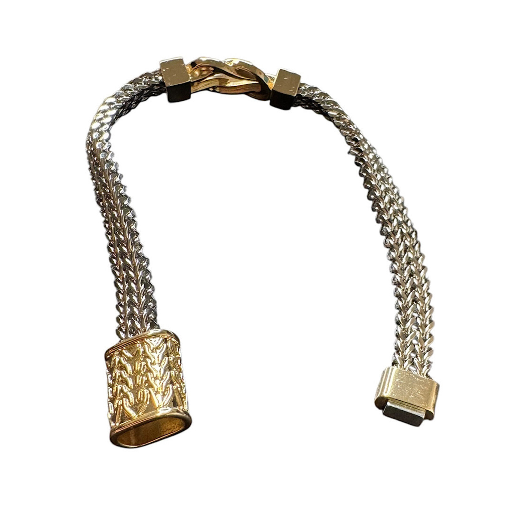 MX Collection CZ 14K Dipped Magnectic Clasp Bracelet