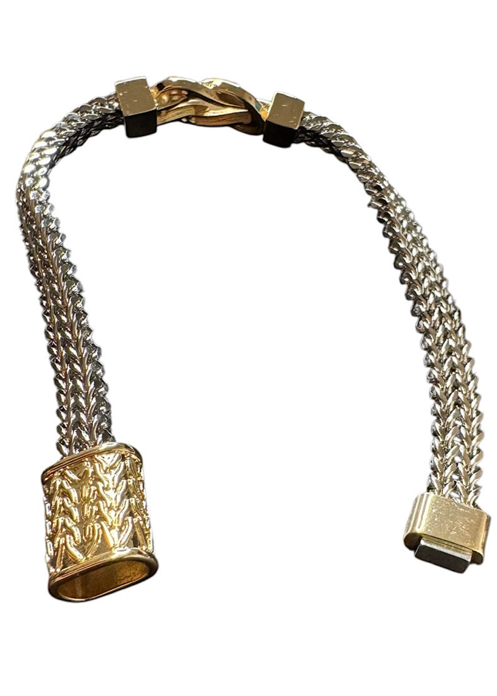 MX Collection CZ 14K Dipped Magnectic Clasp Bracelet