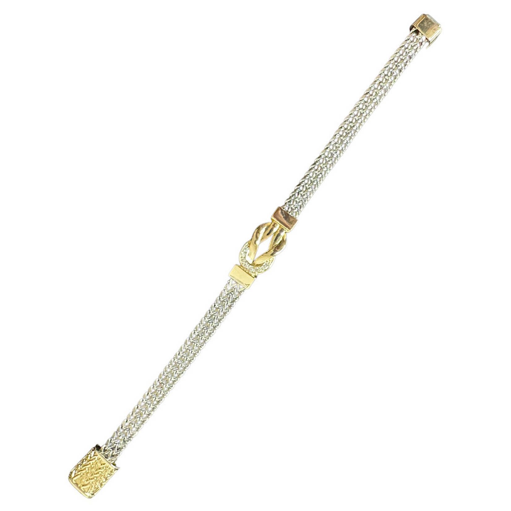 MX Collection CZ 14K Dipped Magnectic Clasp Bracelet