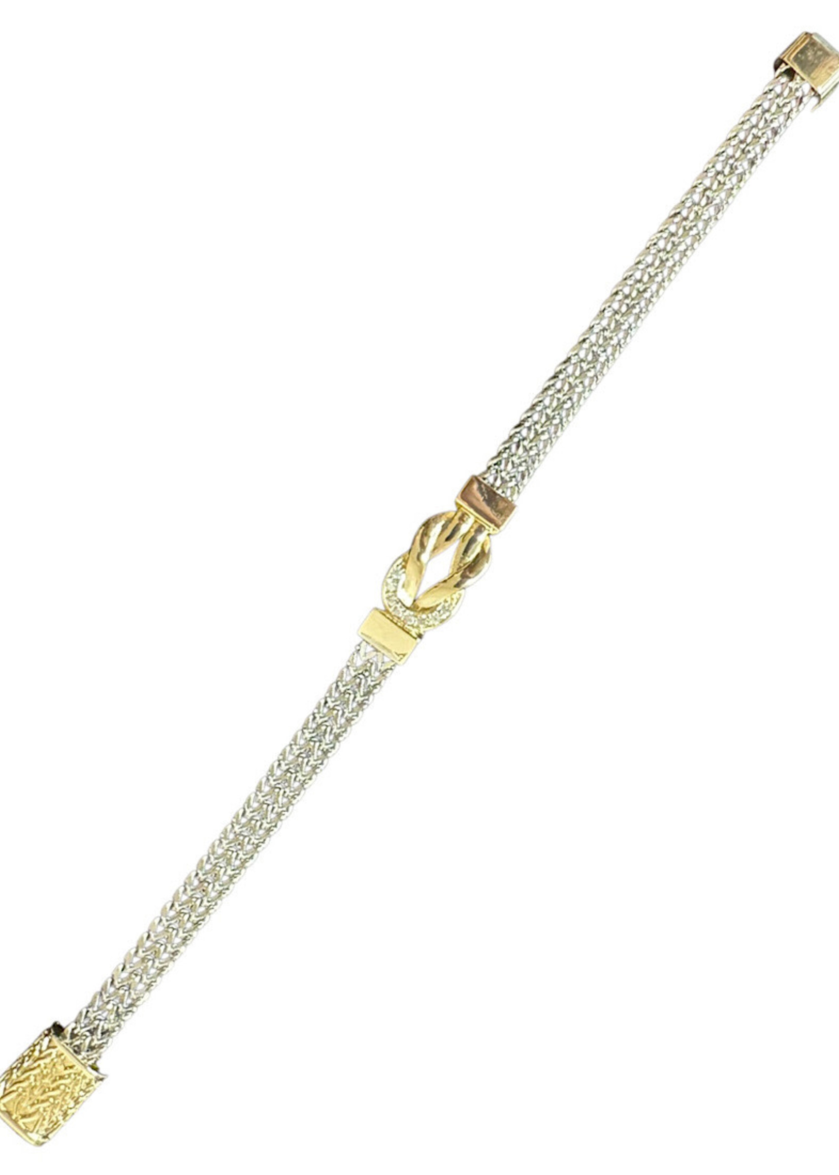 MX Collection CZ 14K Dipped Magnectic Clasp Bracelet