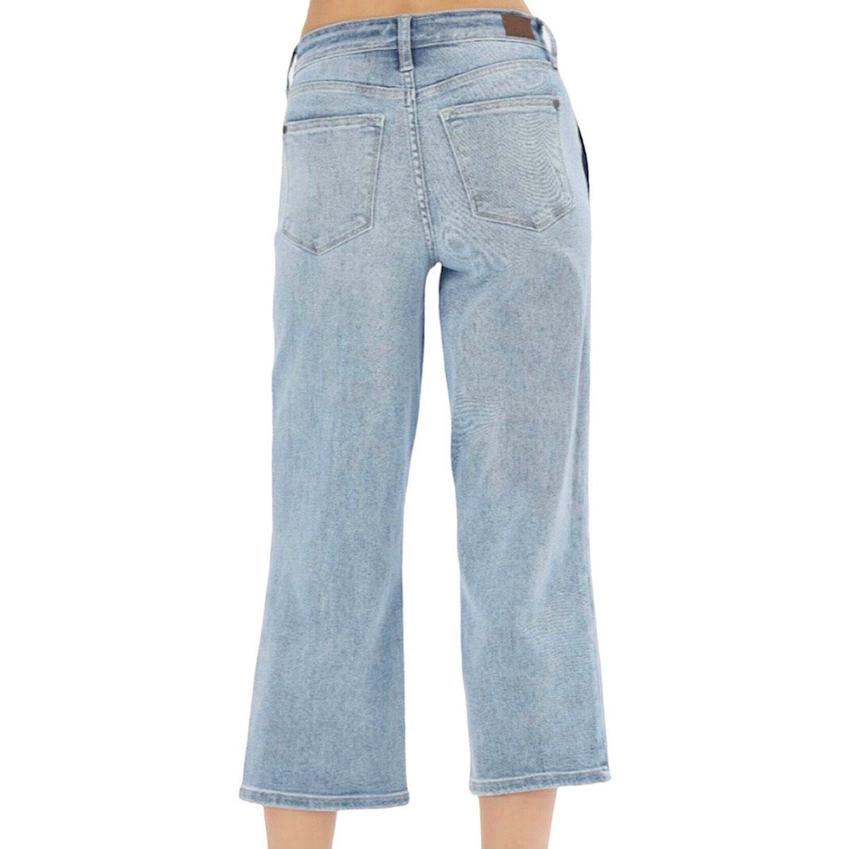 Judy Blue JB82477 HW Button Fly Vintage Wash Cropped Wide Leg