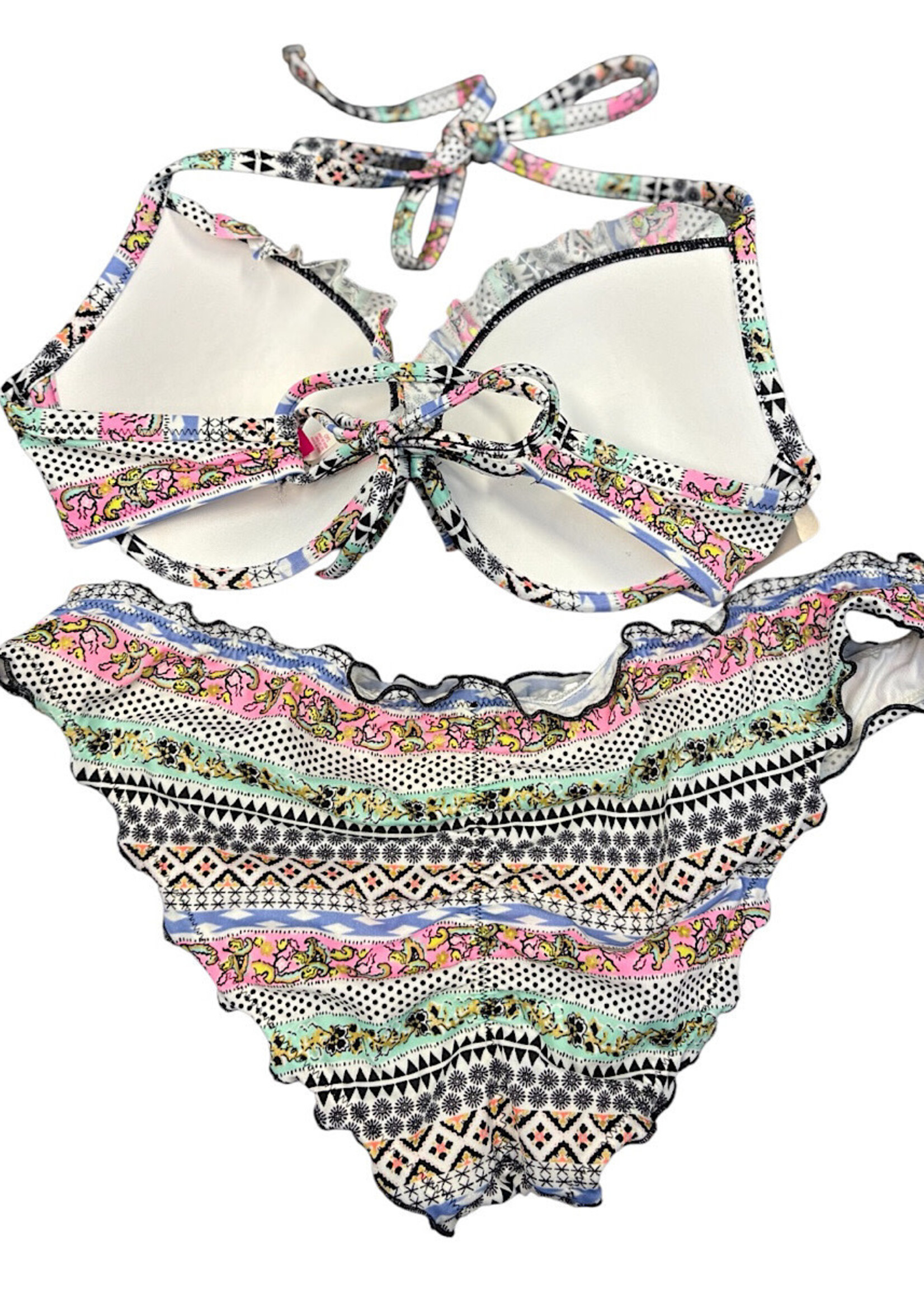 Victoria's Secret Mixed Print Bombshell Two-Piece Bikini Size M/34D-RF