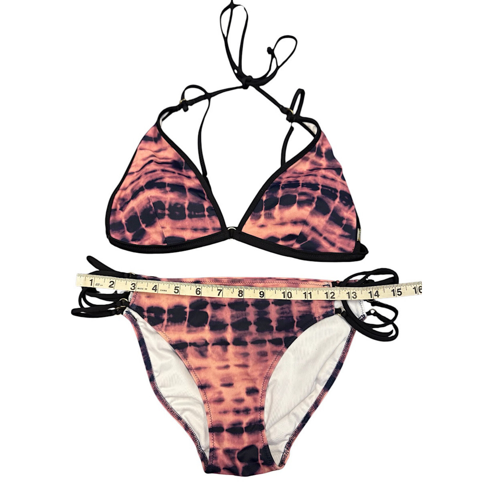 Victoria's Secret Multi Tortoise Shell Print Two Piece Bikini Size M-RF