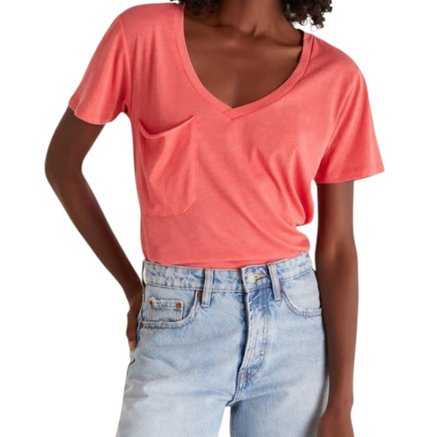 Z Supply Z Supply Pocket Tee Mineral Red/Coral