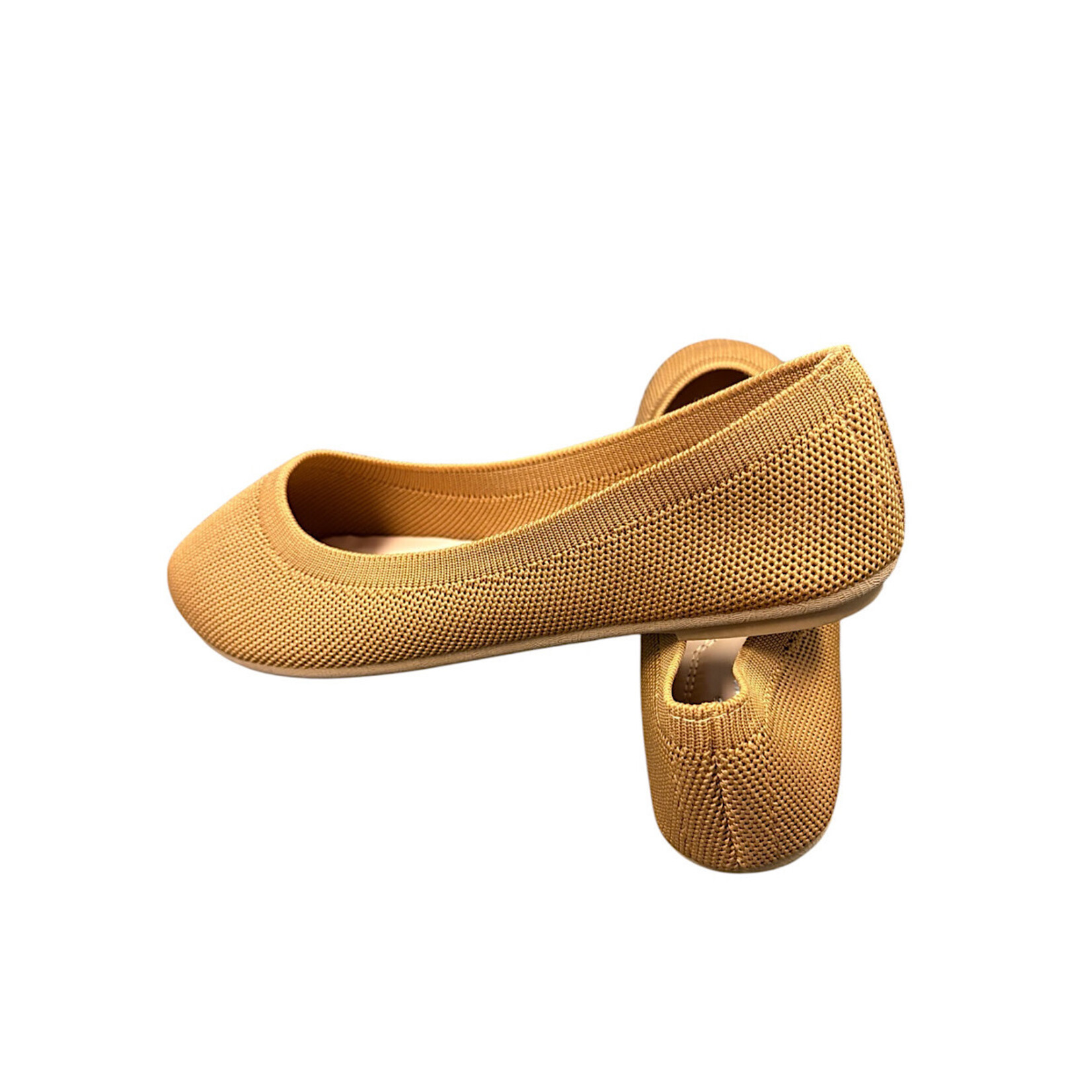 Tan Woven Classic Slip On Flats