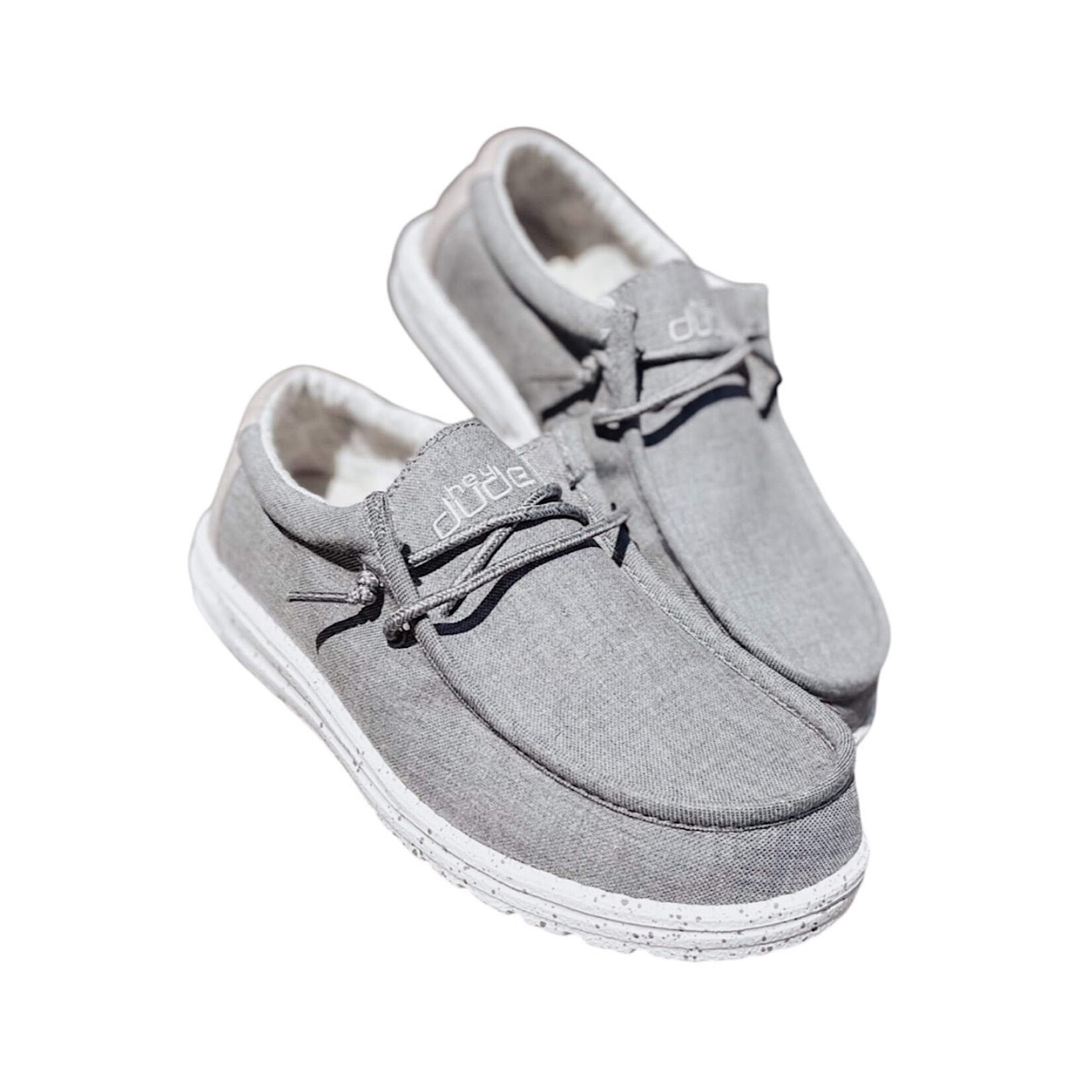 Hey Dude Hey Dude Wally Chambray Frost Grey Mens