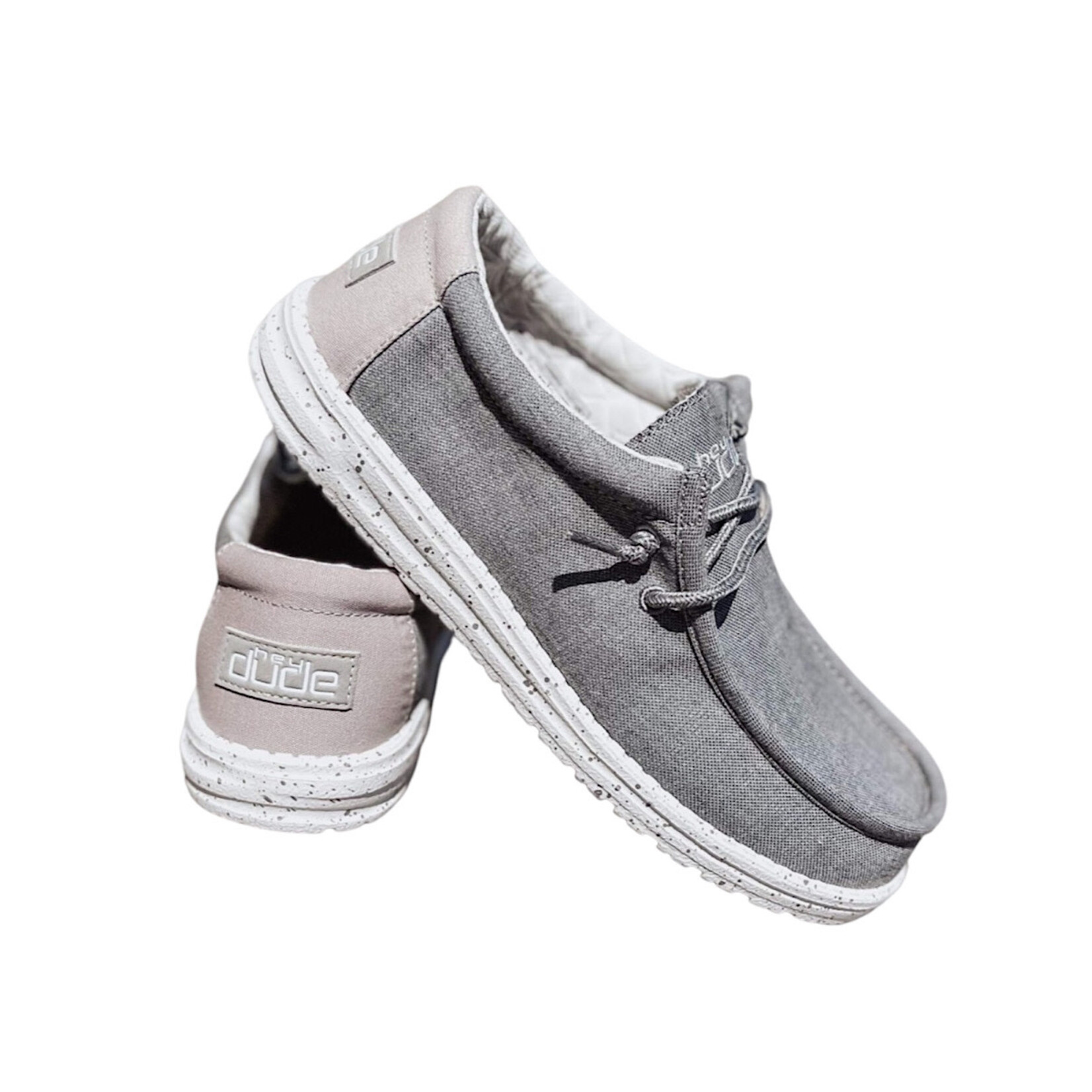 Hey Dude Hey Dude Wally Chambray Frost Grey Mens