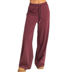 Dark Cherry Cotton Wide Leg Pants