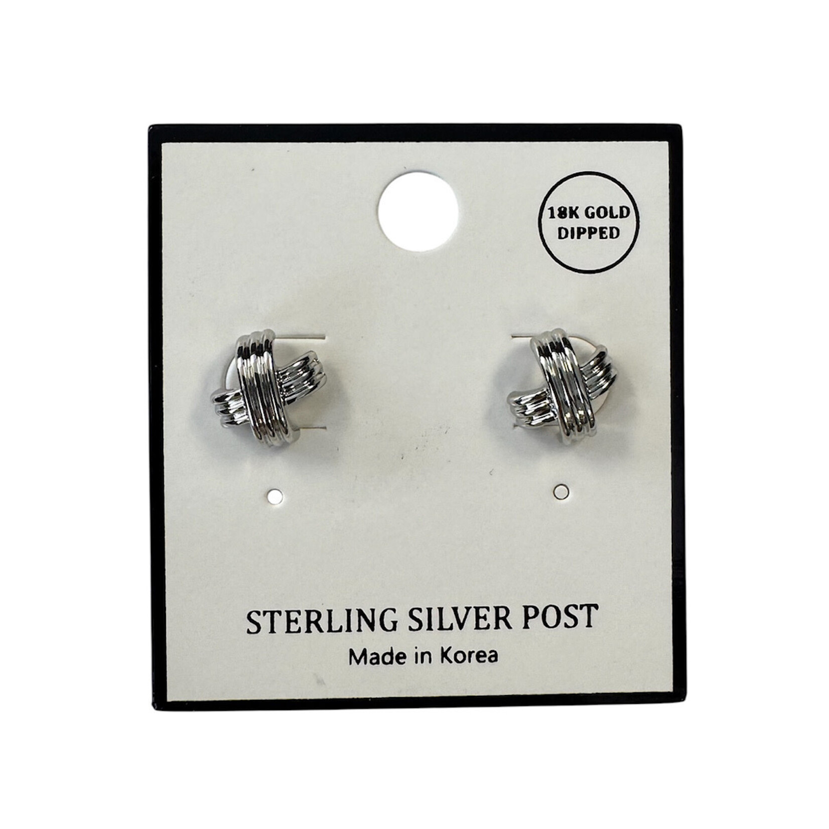 Sterling Silver Triple X Post Gold/Silver Earrings