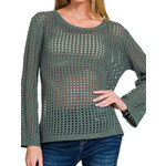 Ash Jade Hollow Out Long Sleeve Sweater