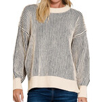 LT Navy Two Tone Crewneck Sweater
