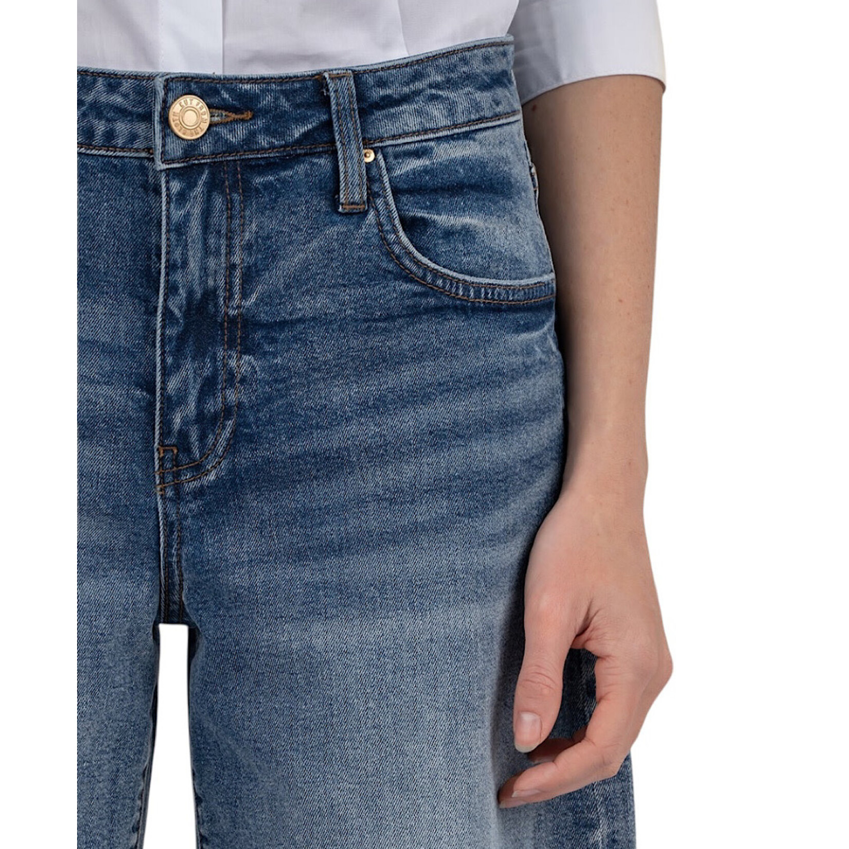 Hailey High Rise Long Bermuda Denim Shorts -2