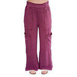 Dark Cherry Oversized Utility Sweatpants