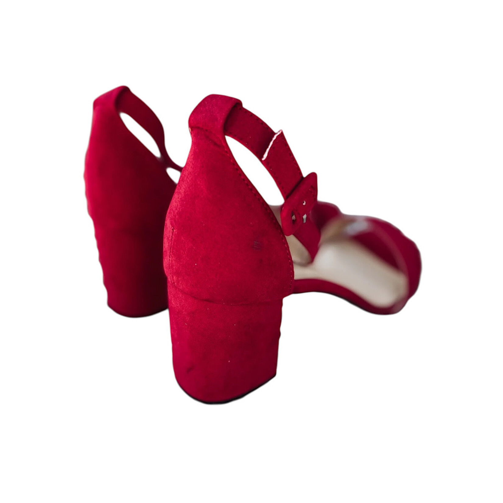 Chinese Laundry Jody Super Suede Ruby Red Heel