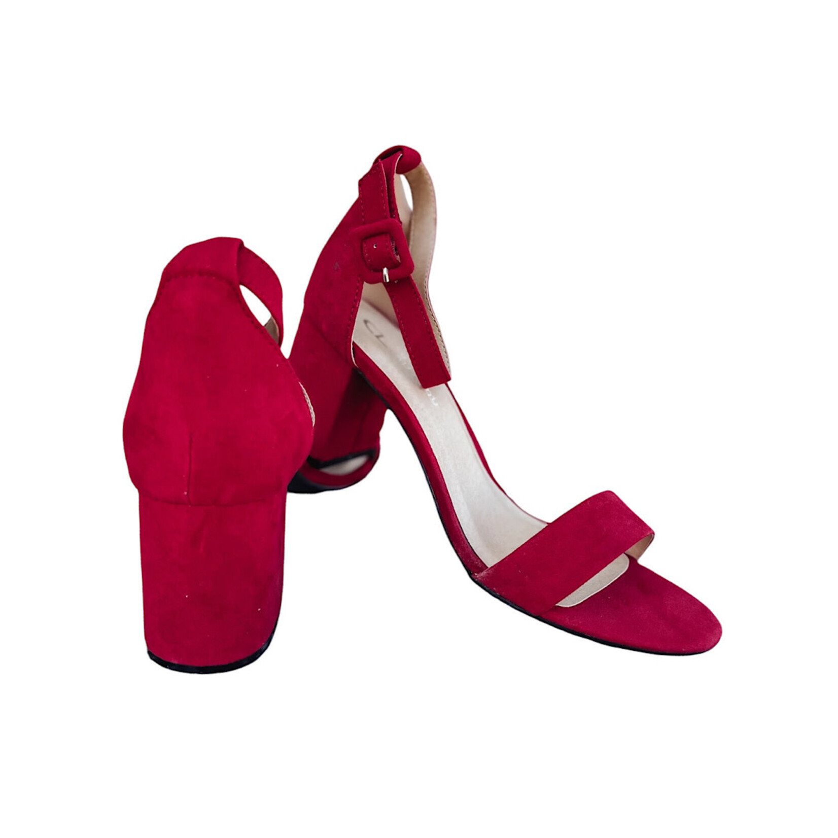 Chinese Laundry Jody Super Suede Ruby Red Heel