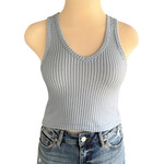 Double Zero Pale Blue Tank Top Size Small -RF