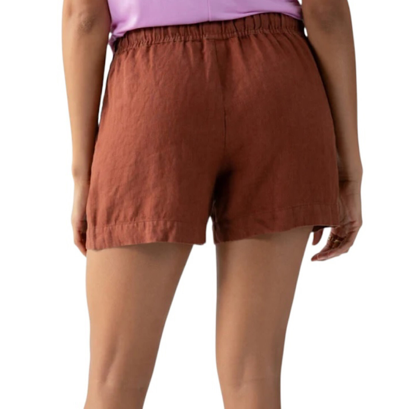 Sanctuary Always Linen Shorts Rich Clay Small