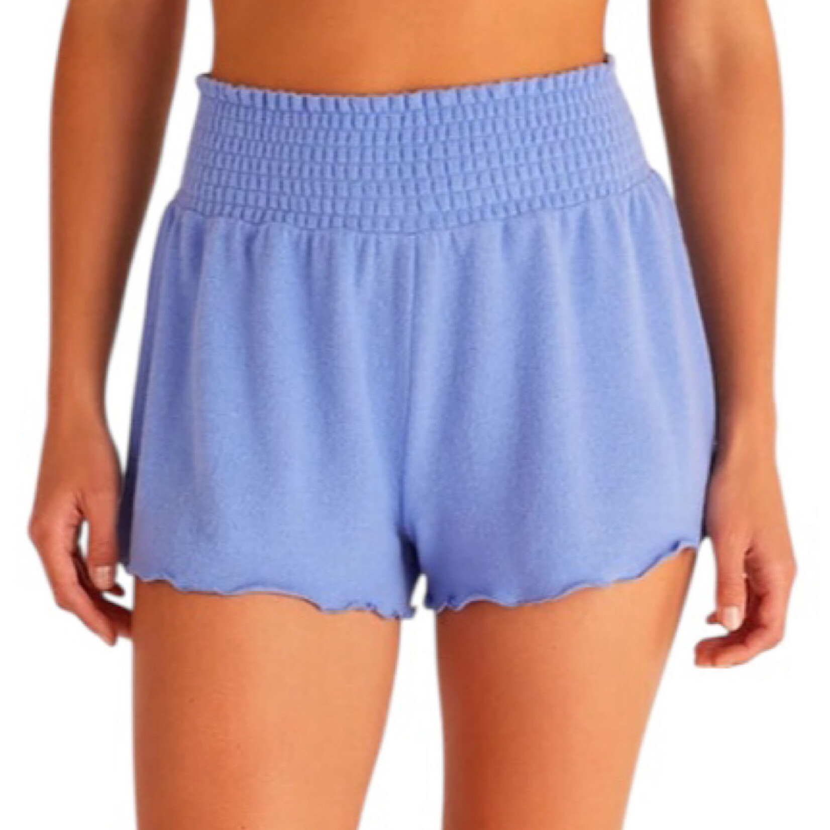 Z Supply Z Supply Dawn Smocked Short Ocean Blue