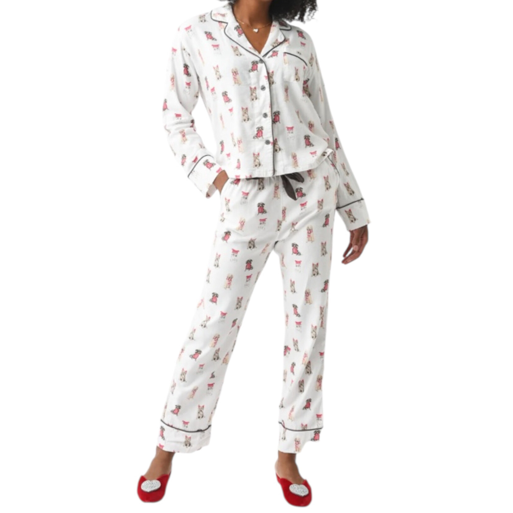 Z supply Sleep All Day Pup PJ Set Vanilla Ice