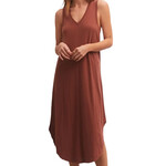 Z Supply Z Supply The Reverie Slub Dress Dark Rosewood