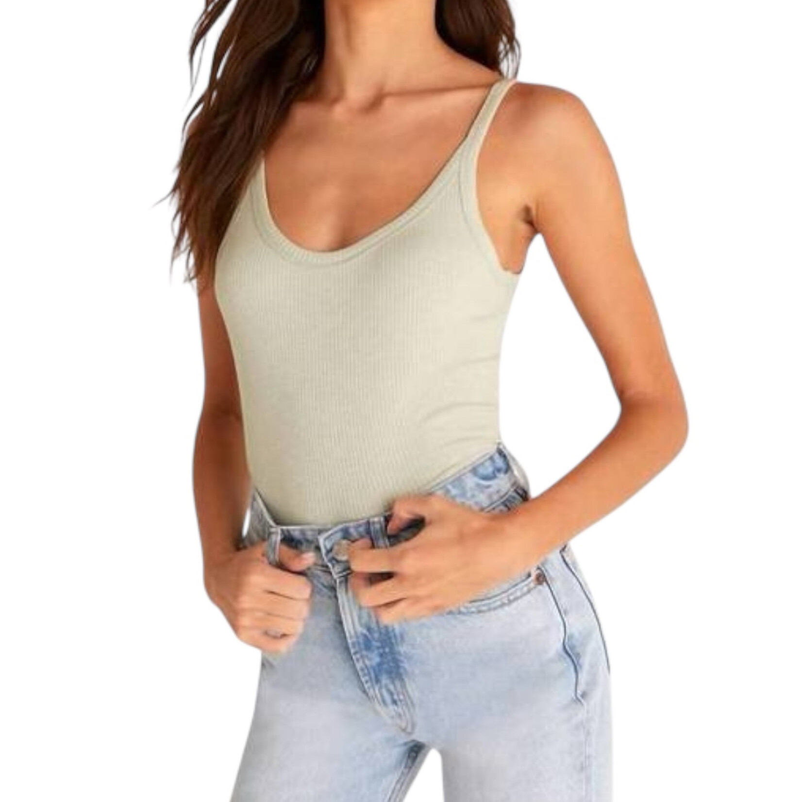 Z Supply Z Supply Casa Rib Tank Glacial Green