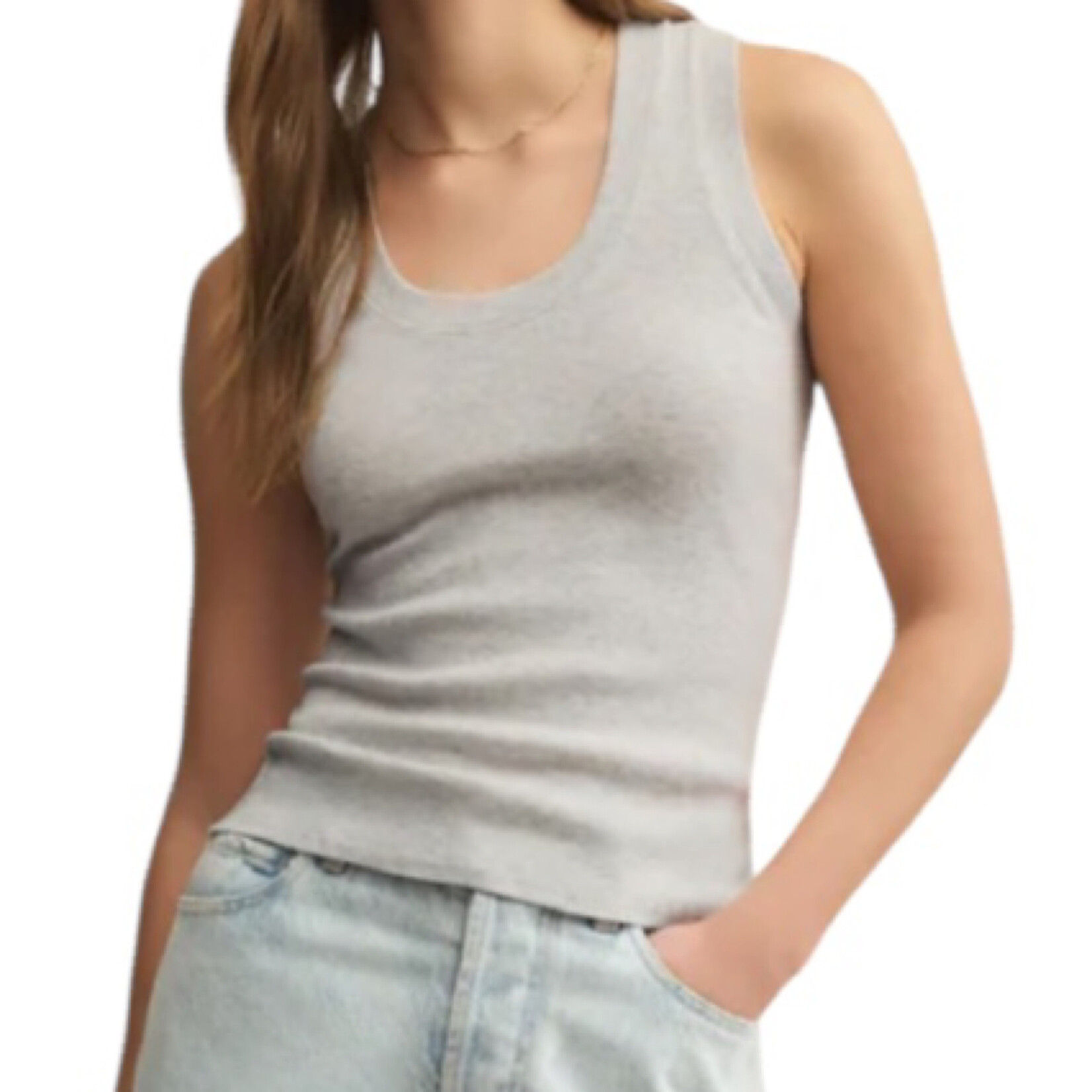 Z Supply Z Supply Sirena Rib Tank Light Heather Grey