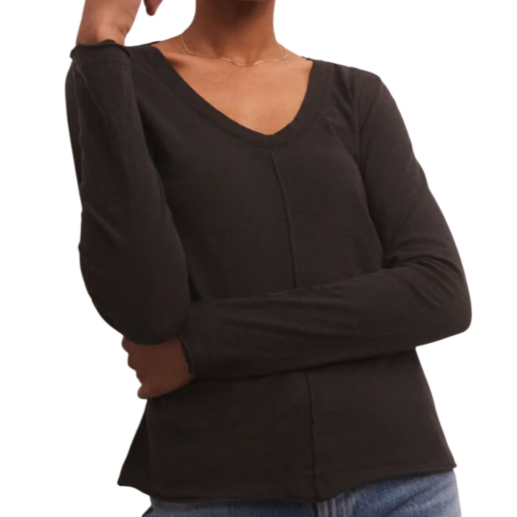 Z Supply Z Supply Dream Slub LS Tee Black