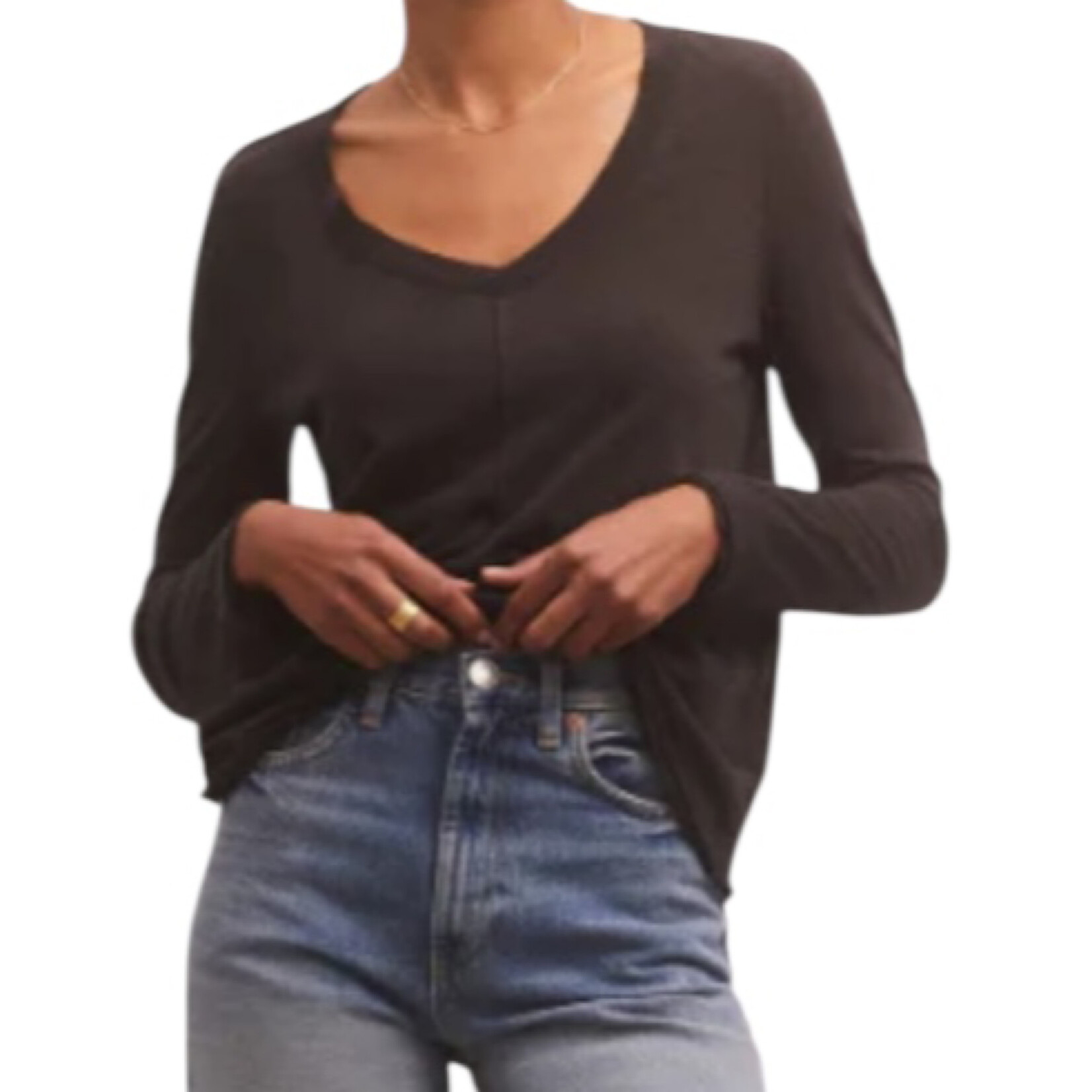 Z Supply Z Supply Dream Slub LS Tee Black