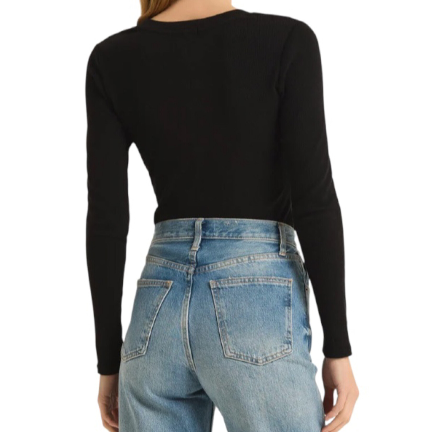 Z Supply Z Supply Sirena Rib LS Tee Black