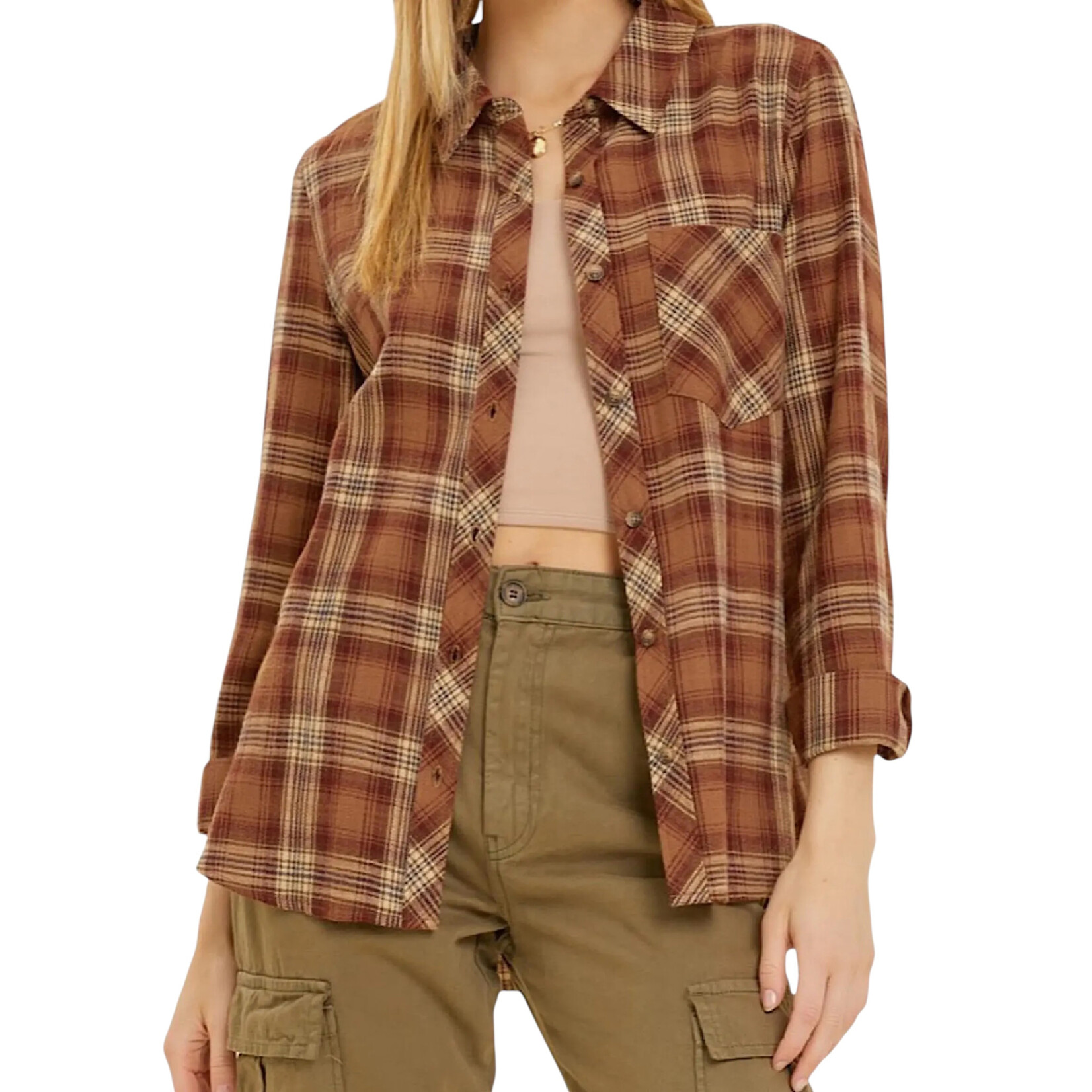 Clay Dark Boyfriend Flannel