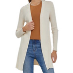 Vanilla Long Ribbed Cardigan