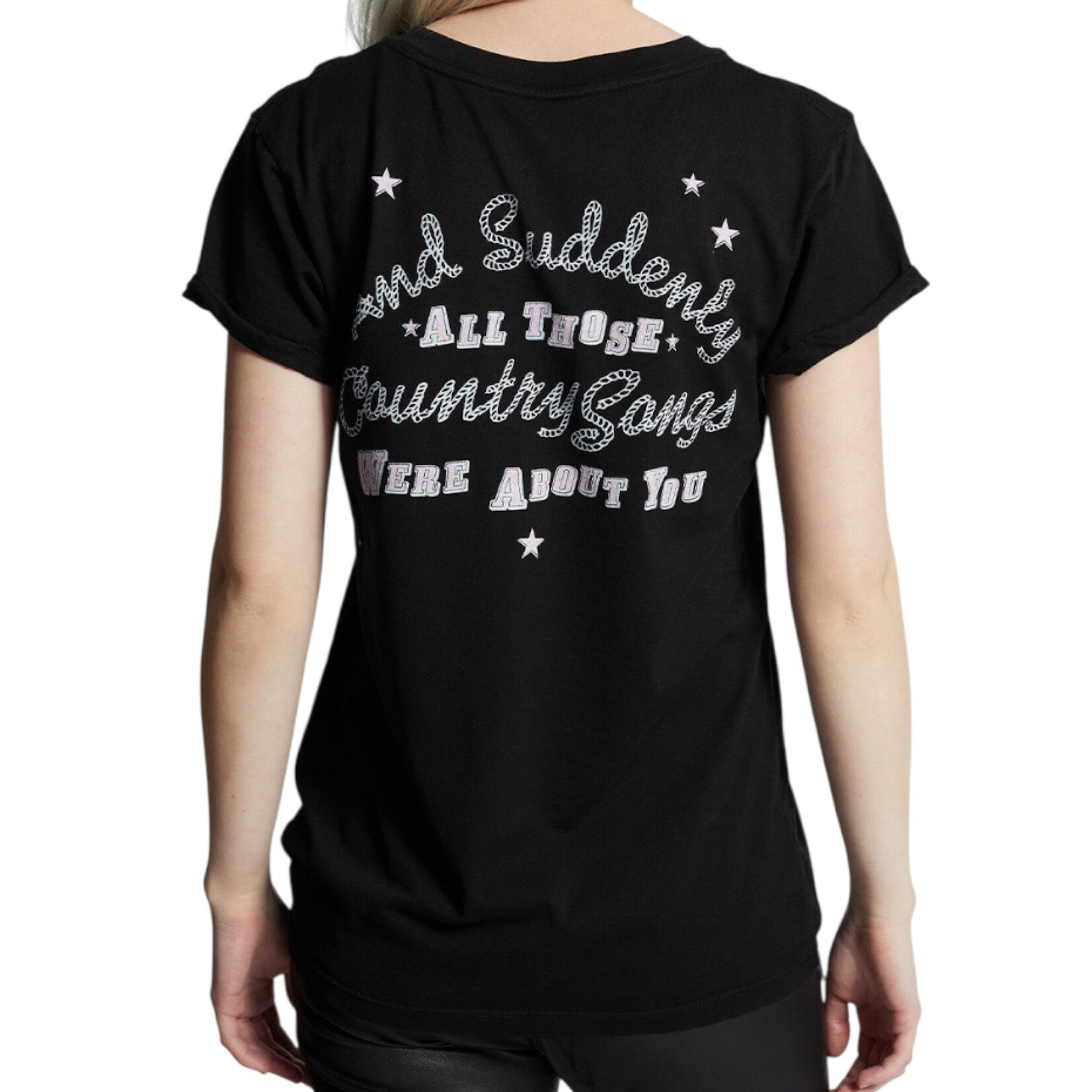 Nashville Short Sleeve Black Top