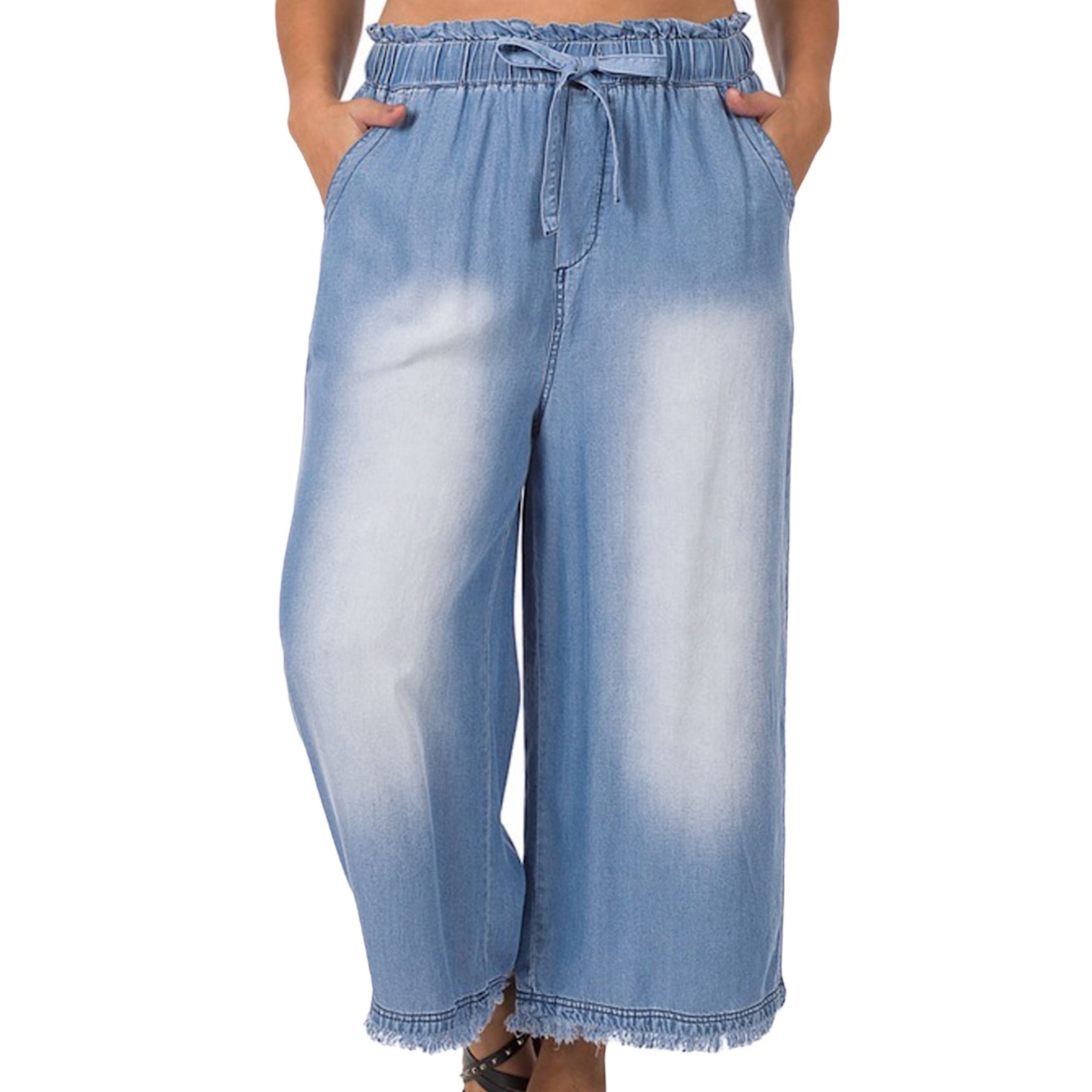 Ameri　CHAMBRAY FRINGE PANTS Ameri（アメリ）の「CHAMBRAY FRINGE PANTS（その他パンツ