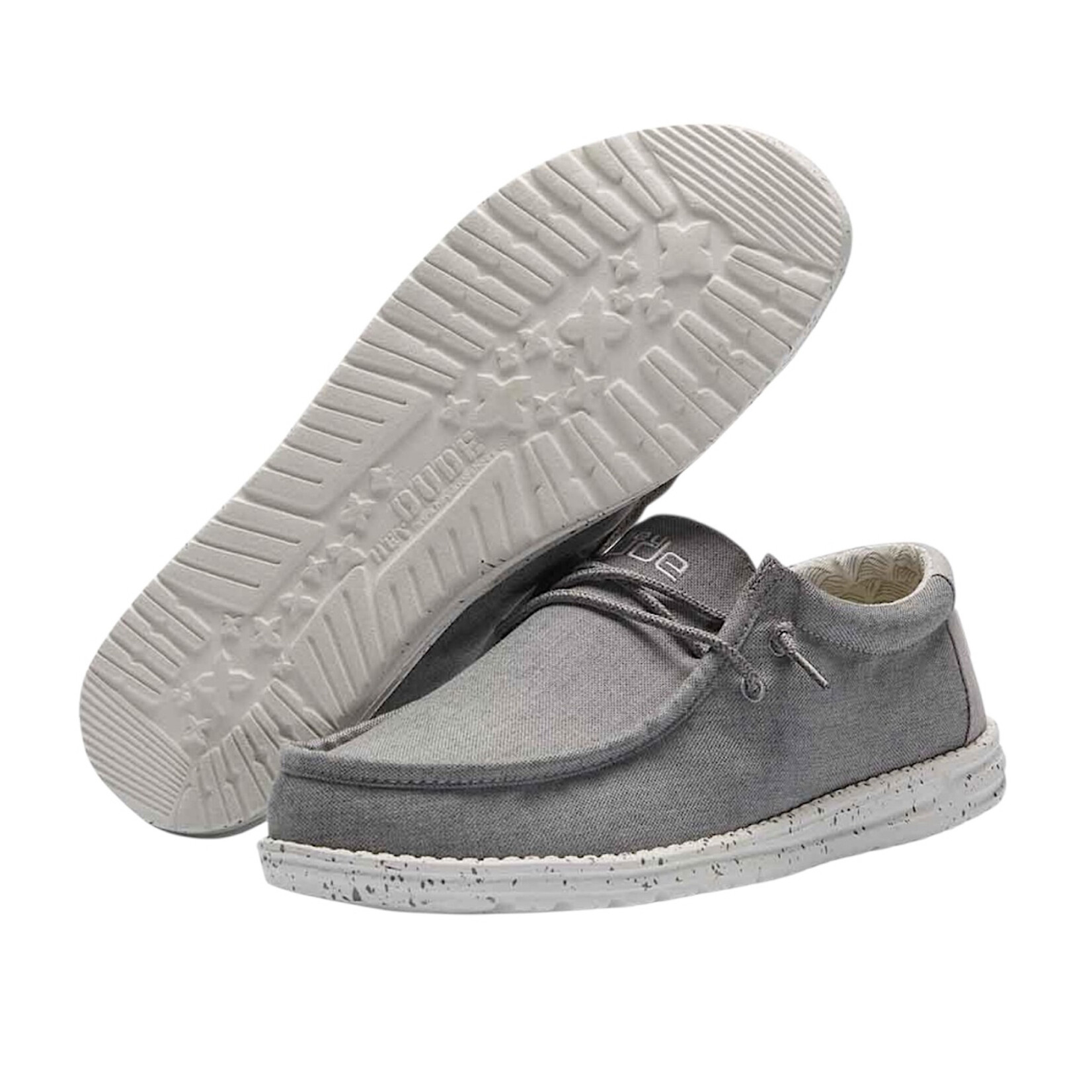 Hey Dude Hey Dude Wally Chambray Frost Grey Mens