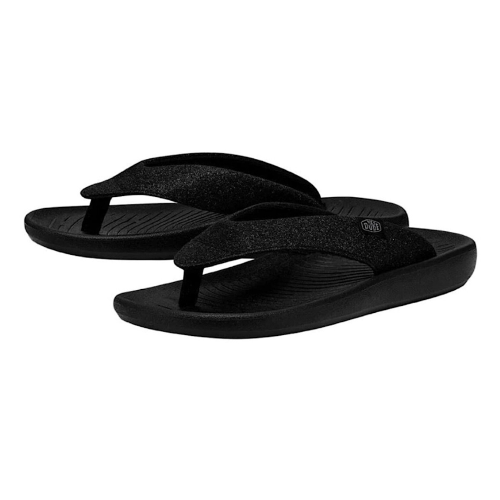 Hey Dude Hey Dude Meg Black Glitter Size 5 Womens